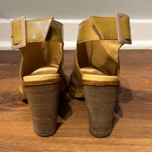 Maison Margiela MM6 Women's Patent Leather Slingbacks Sandals Shoes US 7 IT 38