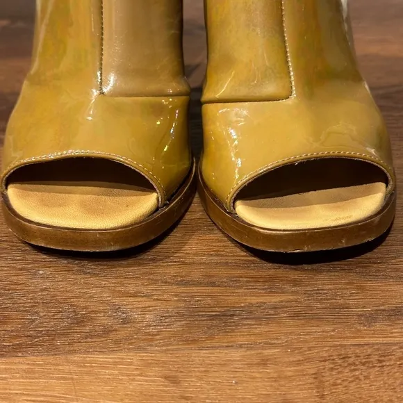 Maison Margiela MM6 Women's Patent Leather Slingbacks Sandals Shoes US 7 IT 38
