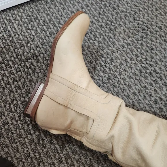 Maiyet Soft Leather Over-The-Knee Cream Boots EU 36.5
