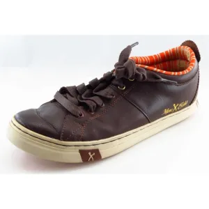 Marc Ecko Fashion Sneakers Brown‎ Leather Men Shoes Size 8 Medium
