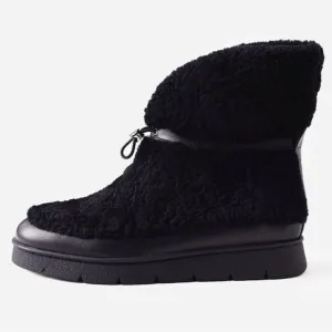 Marc Fisher Kamryn Shearling Sherpa Boots, Black, Size 7.5 NWOB