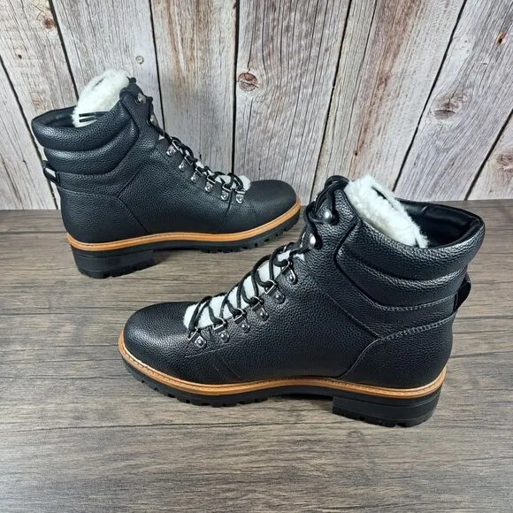 Marc Fisher Mallie 3 Sherpa Lace Up Hiking Boot Women's Sz 11 M Black (WornOnce)