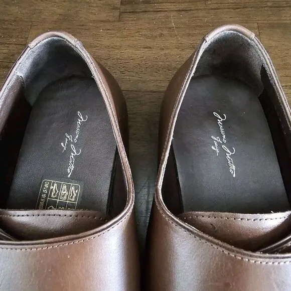 Massimo Matteo Mens Dark Brown Leather Double Strap Monk Shoes 10.5Medium