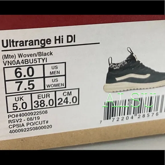 💖MEGA SALE💖VANS UltraRange MTE Woven Black Sneaker Boots Women's 5 VN0A4BU5TYI