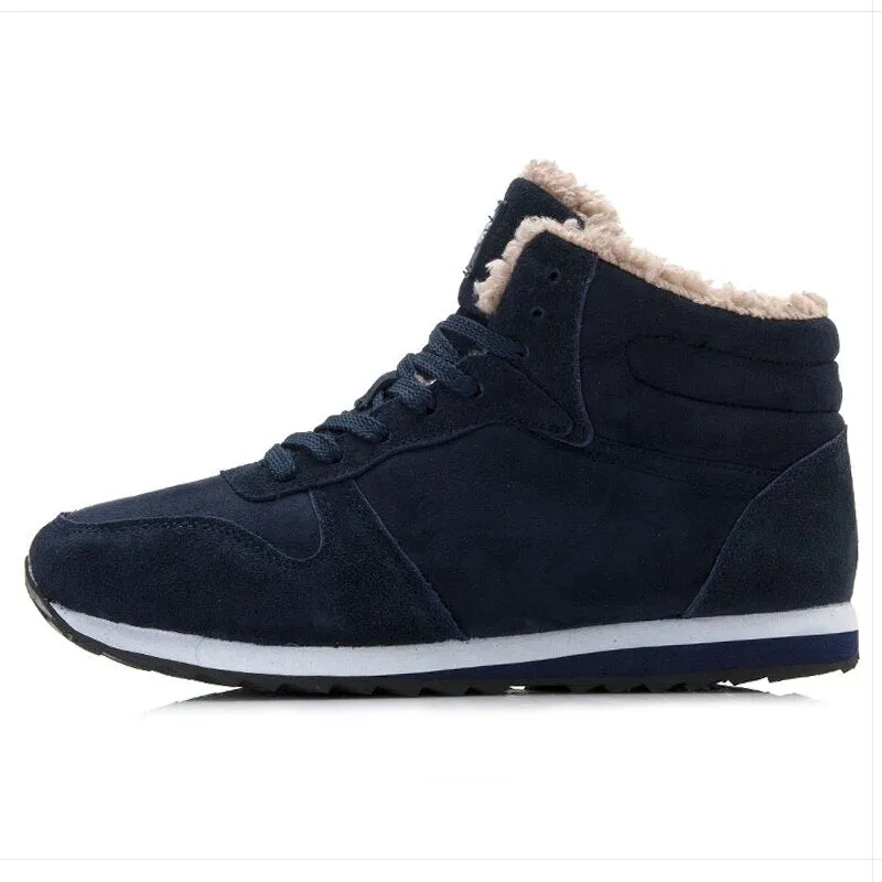Men boots Men's Winter Shoes Fashion Snow Boots Shoes Plus Size Winter Sneakers Ankle Men Shoes Winter Boots Black Blue Footwear