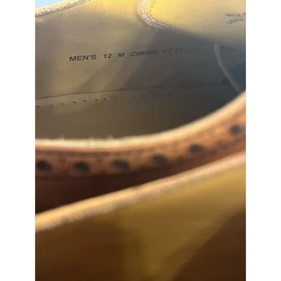 Men's Cole Haan Wingtip Brouge British Tan Giraldo Sz 12m Made in India CO9303