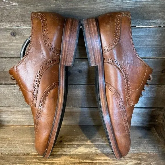 Mens Cole Haan Harrison Grand OS Brown‎ Wingtip Brogue Leather Shoes Size 11 M