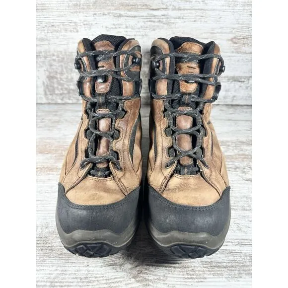 Men's ECCO GORE-TEX Brown Leather Hiking Boots Sz EUR 43/US 9