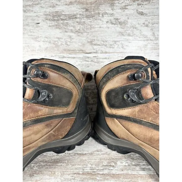 Men's ECCO GORE-TEX Brown Leather Hiking Boots Sz EUR 43/US 9