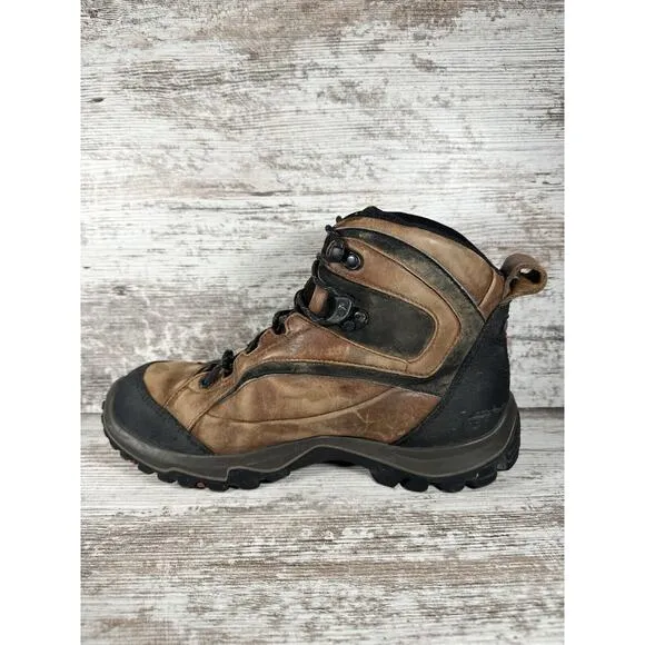 Men's ECCO GORE-TEX Brown Leather Hiking Boots Sz EUR 43/US 9