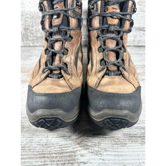 Men's ECCO GORE-TEX Brown Leather Hiking Boots Sz EUR 43/US 9