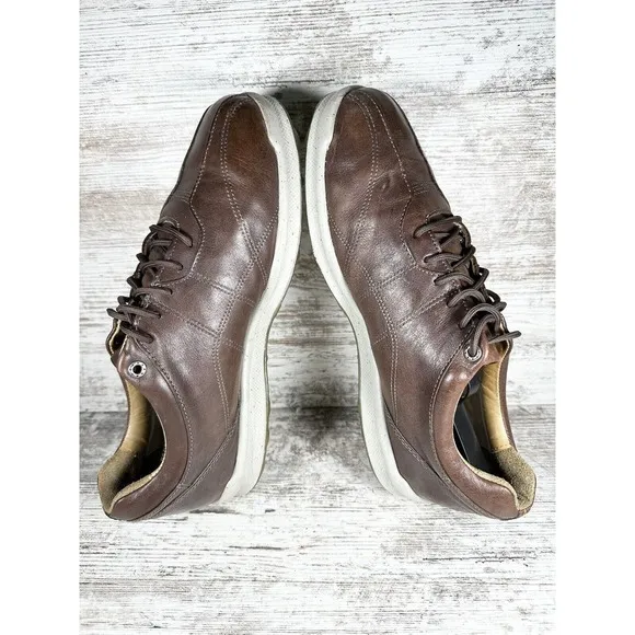 Men’s Footjoy FJ Versaluxe Spikeless Brown Leather Golf Shoes Sz 9M