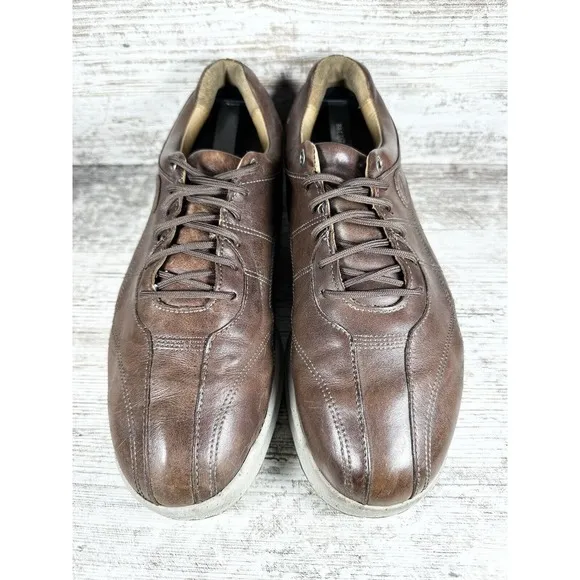 Men’s Footjoy FJ Versaluxe Spikeless Brown Leather Golf Shoes Sz 9M