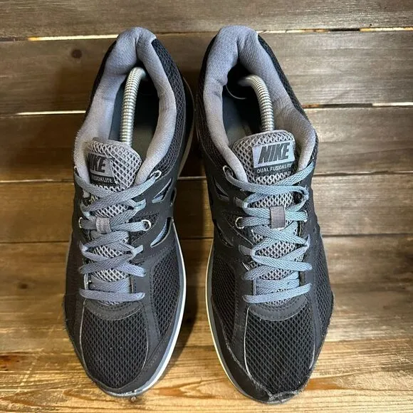 Mens Nike Dual Fusion Lite Gray Athletic Running Sneakers Shoes Size 10‎ D GUC