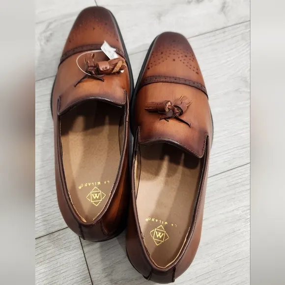 Men's shoes, La Milano, Mens Tracy 11 Tasseled Leather Loafer, Size 10 M.