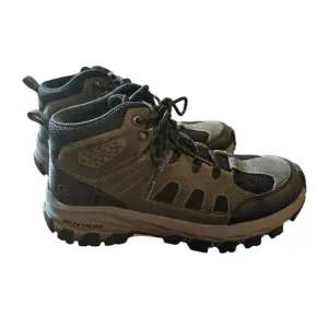 Men’s Skechers Edgemont Voxter Leather Black and Gray Hiking Boots 9
