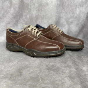 Men's Sz 9 Callaway Gold Shoes Leather Brown Xtra Width Technology ERC
