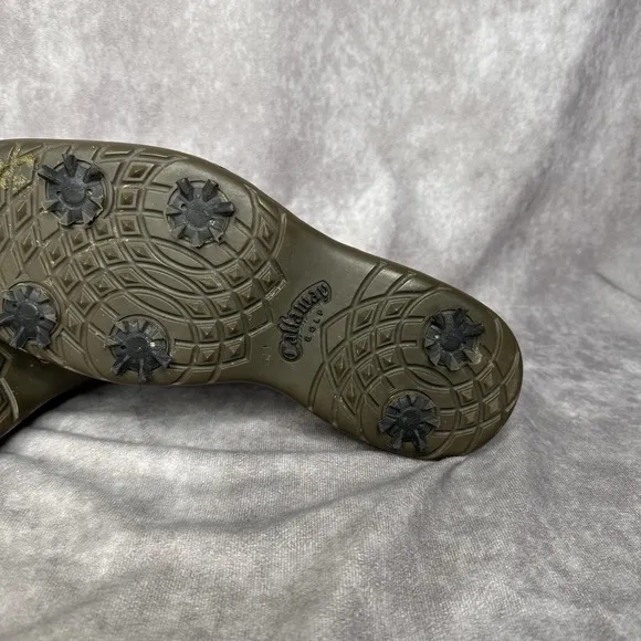 Men's Sz 9 Callaway Gold Shoes Leather Brown Xtra Width Technology ERC
