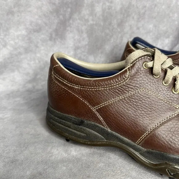 Men's Sz 9 Callaway Gold Shoes Leather Brown Xtra Width Technology ERC