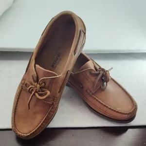 Men's Tan Leather Boat Shoes T