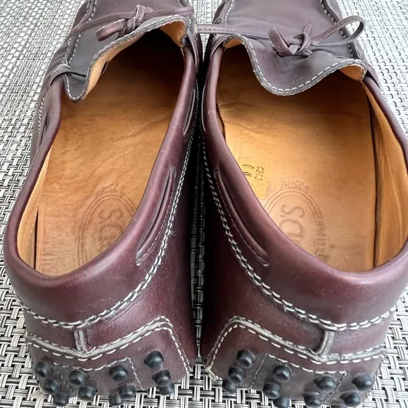 Men’s “TOD’S” Brown Leather Driver’s Shoes