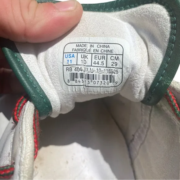 Men’s Vintage Reebok S. Carter Jay-Z Sneakers Size 11 White/Green/Red RARE Find