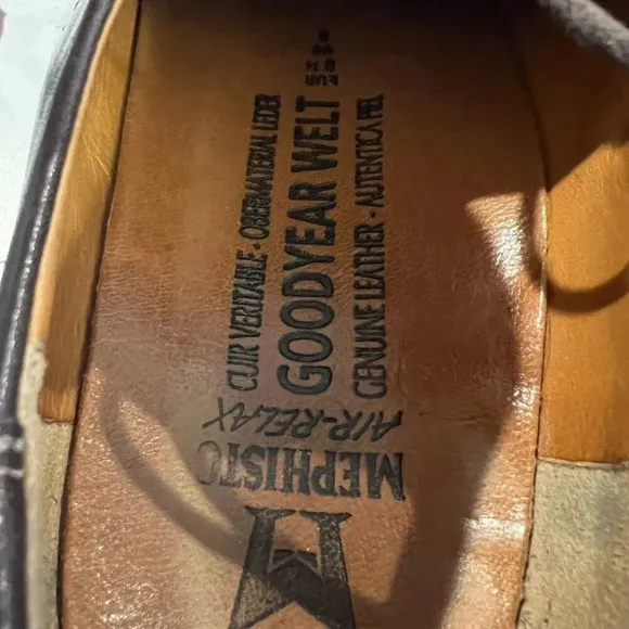 Mephisto Air Relax Goodyear Welt Brown Leather Shoes Mens size 9