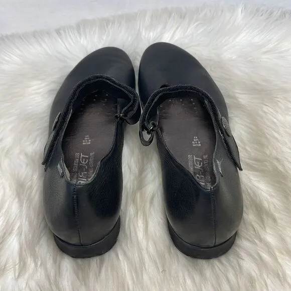 Mephisto AirJet Black Leather Mary Jane Shoes Sz US 11