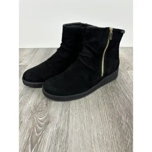 Mephisto Cassandra Suede Leather Women’s Boots Size 8 Black Minimalist Comfort