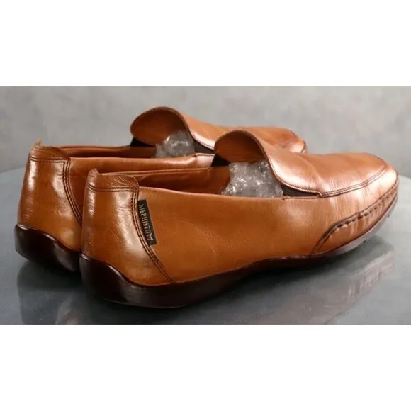 Mephisto Cool Air $280 Men's Casual Loafers Shoes Size 10 Leather Tan