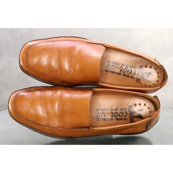 Mephisto Cool Air $280 Men's Casual Loafers Shoes Size 10 Leather Tan