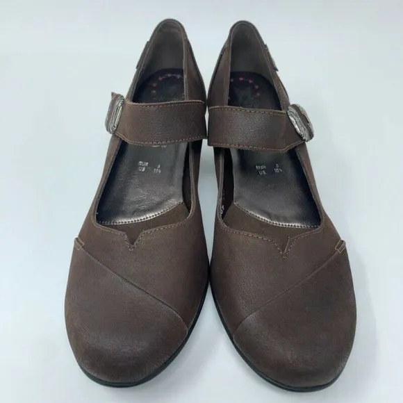 Mephisto Womens Mary Jane Shoes Brown Leather 10.5
