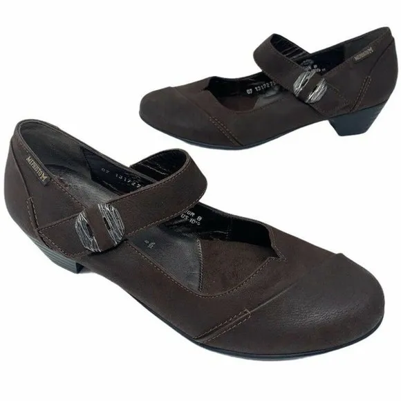 Mephisto Womens Mary Jane Shoes Brown Leather 10.5