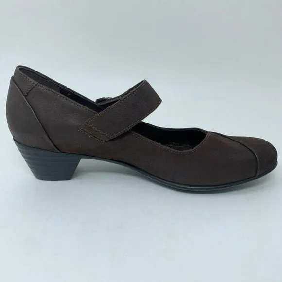 Mephisto Womens Mary Jane Shoes Brown Leather 10.5