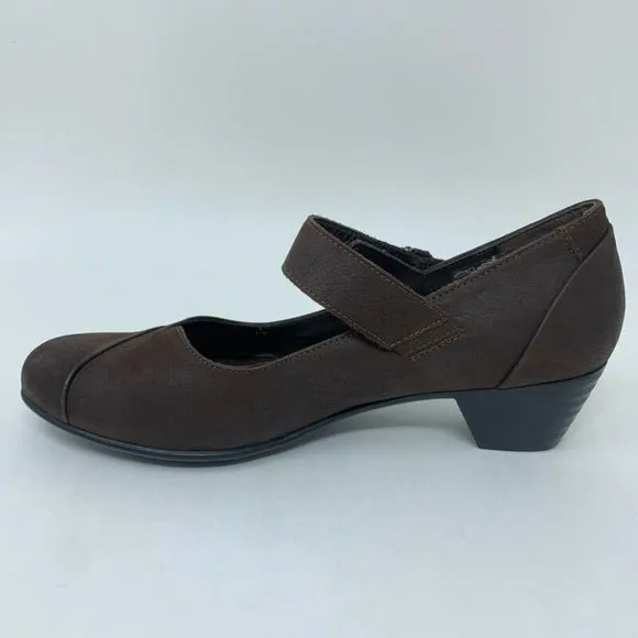 Mephisto Womens Mary Jane Shoes Brown Leather 10.5