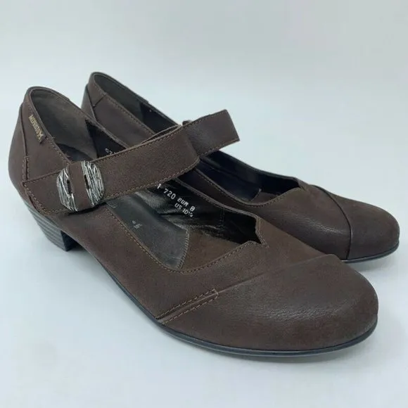 Mephisto Womens Mary Jane Shoes Brown Leather 10.5