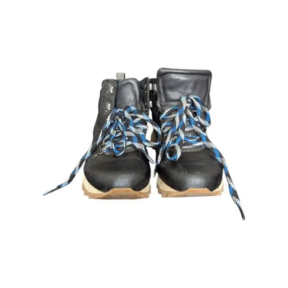 Merrell Alpine Hiker Boots Black Faux Leather Hiking Shoes Womens 6.5 Gorpcore
