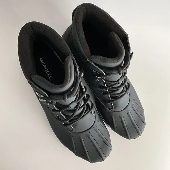 Merrell Boots Men 11M Black Alpine Warm 100g Waterproof Lace-up Hiking