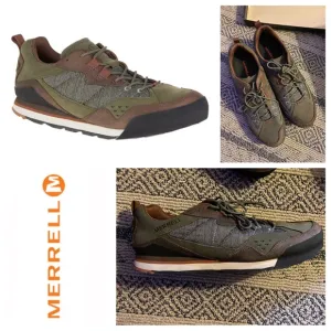Merrell Burnt Rock Low Olive Green Hiking Lace Up Sneaker Size 13