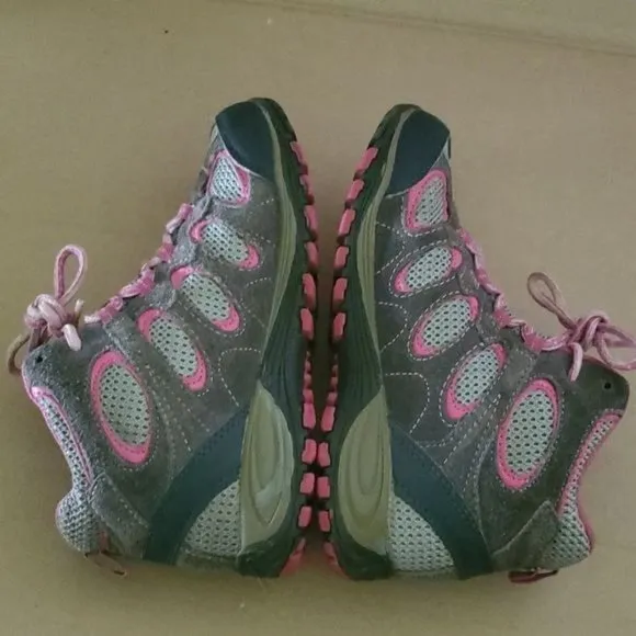 Merrell Hiking Shoes Boots Hilltop Ventilator Mid Pink Youth Size 3½ Women's 5.5