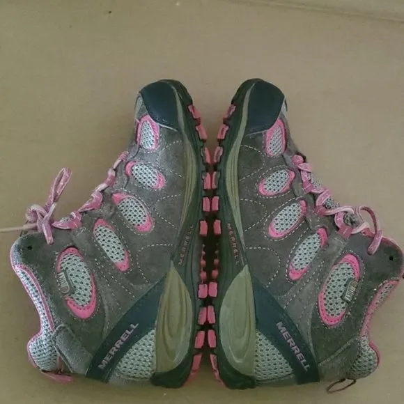 Merrell Hiking Shoes Boots Hilltop Ventilator Mid Pink Youth Size 3½ Women's 5.5