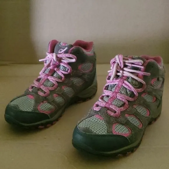 Merrell Hiking Shoes Boots Hilltop Ventilator Mid Pink Youth Size 3½ Women's 5.5