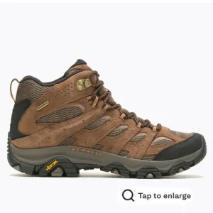Merrell Men's Moab Mid Waterproof Hiking Boots All Terrain Rugged Outdoors Sz 7