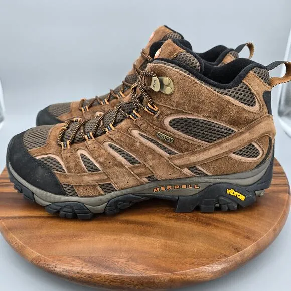 Merrell Moab 2 Boots Men's 12 Earth Brown Leather Outdoor Hiking Lace Up