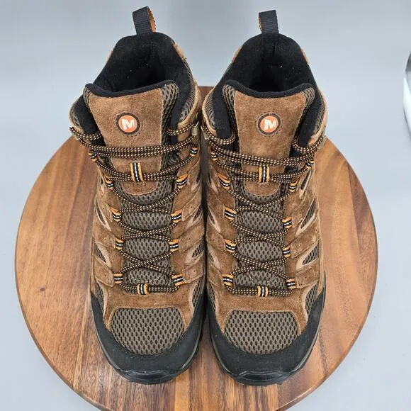 Merrell Moab 2 Boots Men's 12 Earth Brown Leather Outdoor Hiking Lace Up