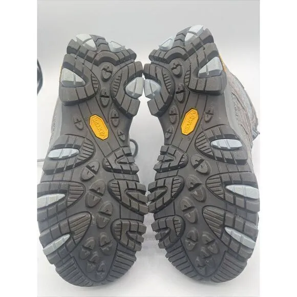 MERRELL MOAB 3 Women's Size 7W MID WATERPROOF‎ HIKING BOOTS Color  Grey/Blue