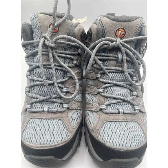 MERRELL MOAB 3 Women's Size 7W MID WATERPROOF‎ HIKING BOOTS Color  Grey/Blue