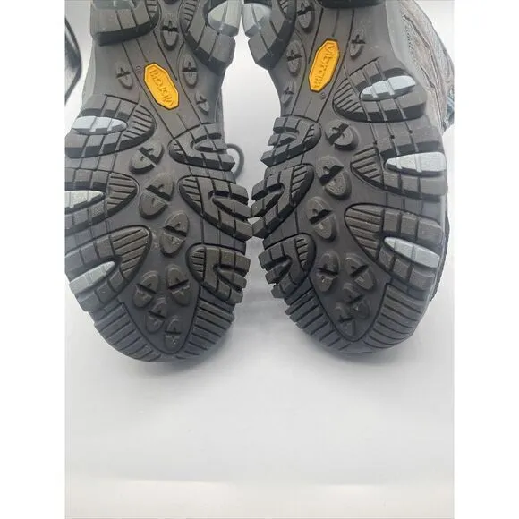 MERRELL MOAB 3 Women's Size 7W MID WATERPROOF‎ HIKING BOOTS Color  Grey/Blue