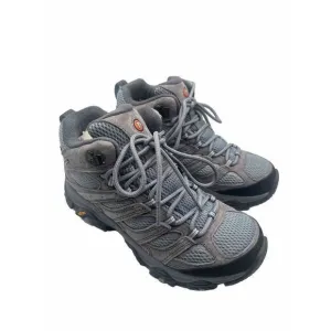 MERRELL MOAB 3 Women's Size 7W MID WATERPROOF‎ HIKING BOOTS Color  Grey/Blue