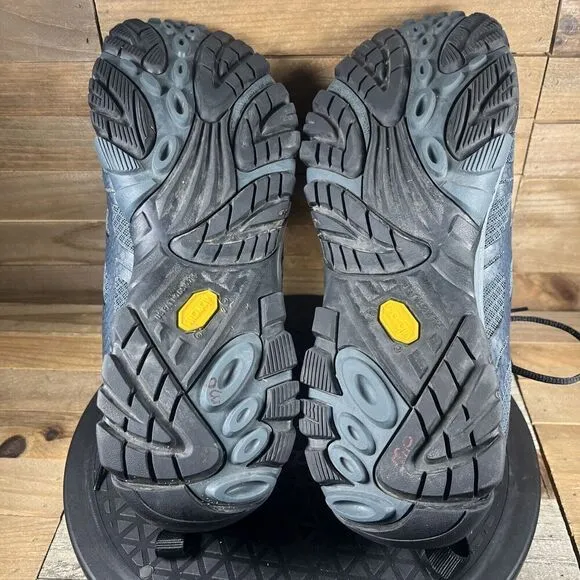 Merrell Moab Edge Mens Size 12 Dark Slate Fabric Hiking Lace Up Shoes J35929